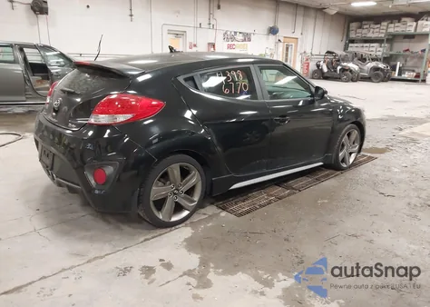 2013 Hyundai Veloster Turbo W/Black из США, поврежденный, VIN KMHTC6AE4DU163987